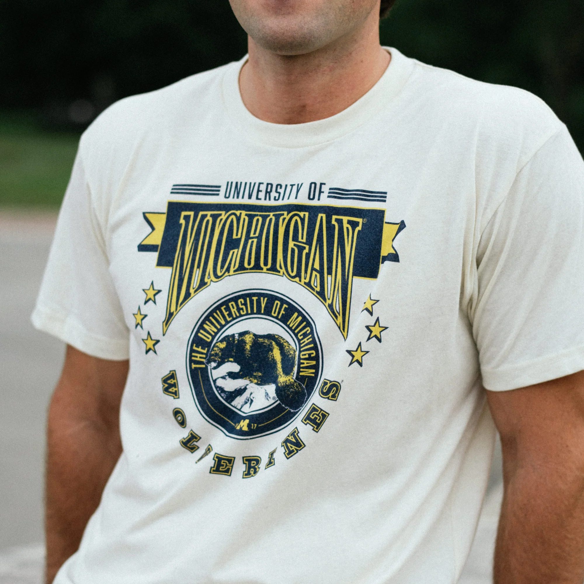 Michigan Wolverines 1980s Retro Tee - Image 2