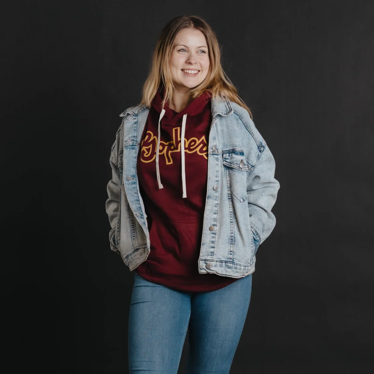 Minnesota Golden Gophers Hockey Script Hoodie - Image 2