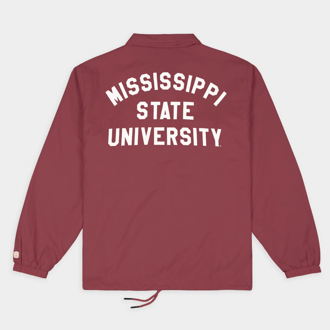 Mississippi State Bulldogs Vintage Logo Coaches Jacket - Image 2