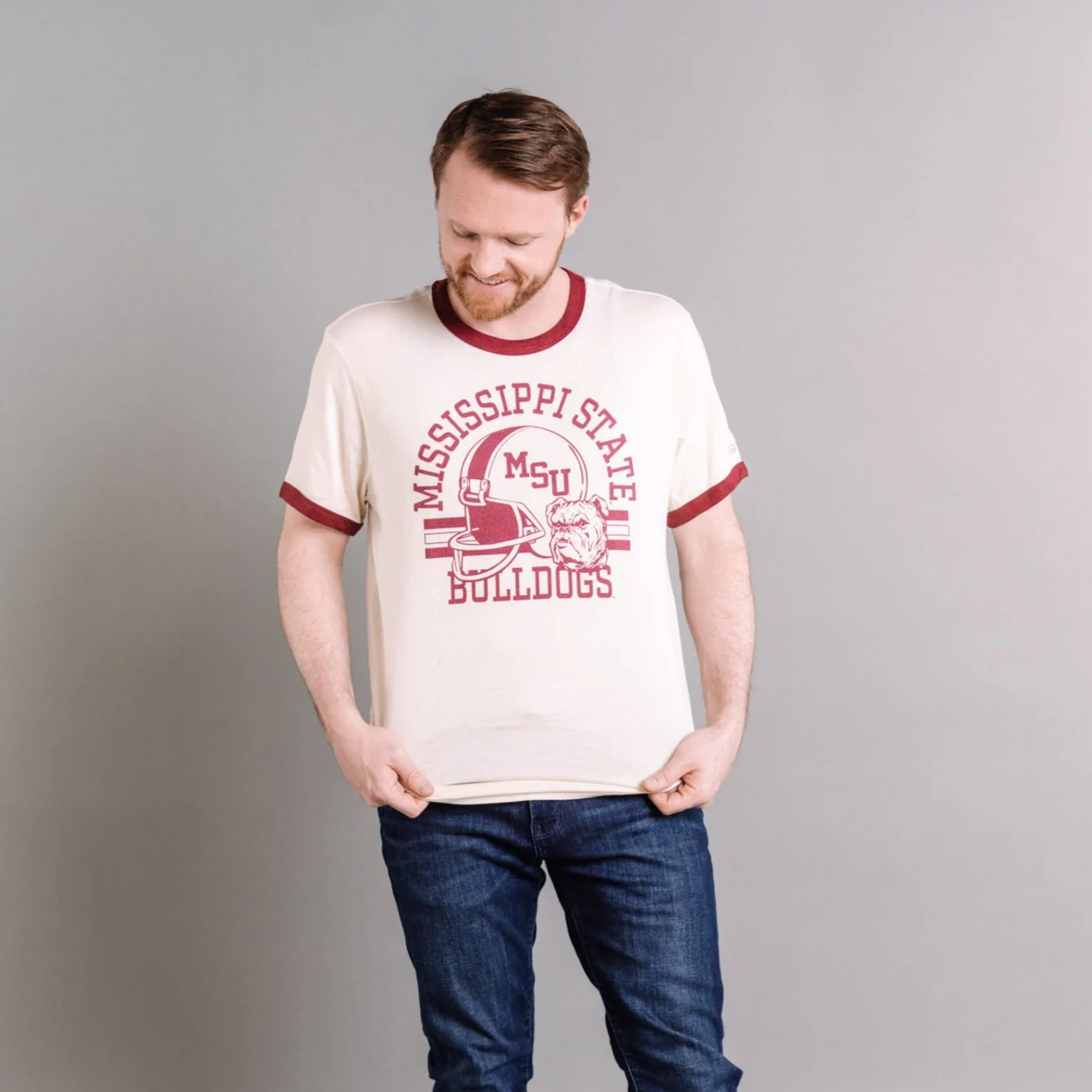 MSU Bulldogs Football Ringer Tee - Image 2