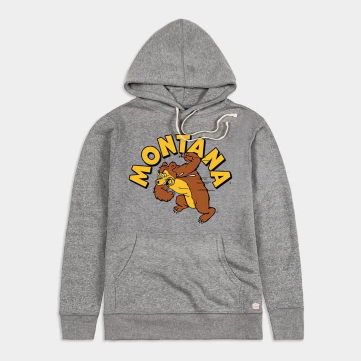 Retro Slobbering Bear Montana Hoodie