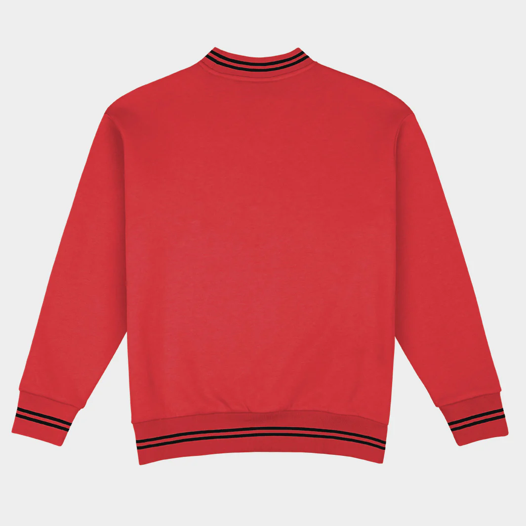 NC State Football Embroidered Tri-Stripe Crewneck - Image 2