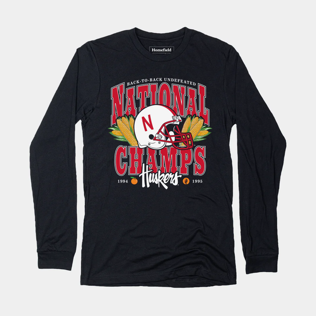 Nebraska 1994 and 1995 National Champs Long Sleeve