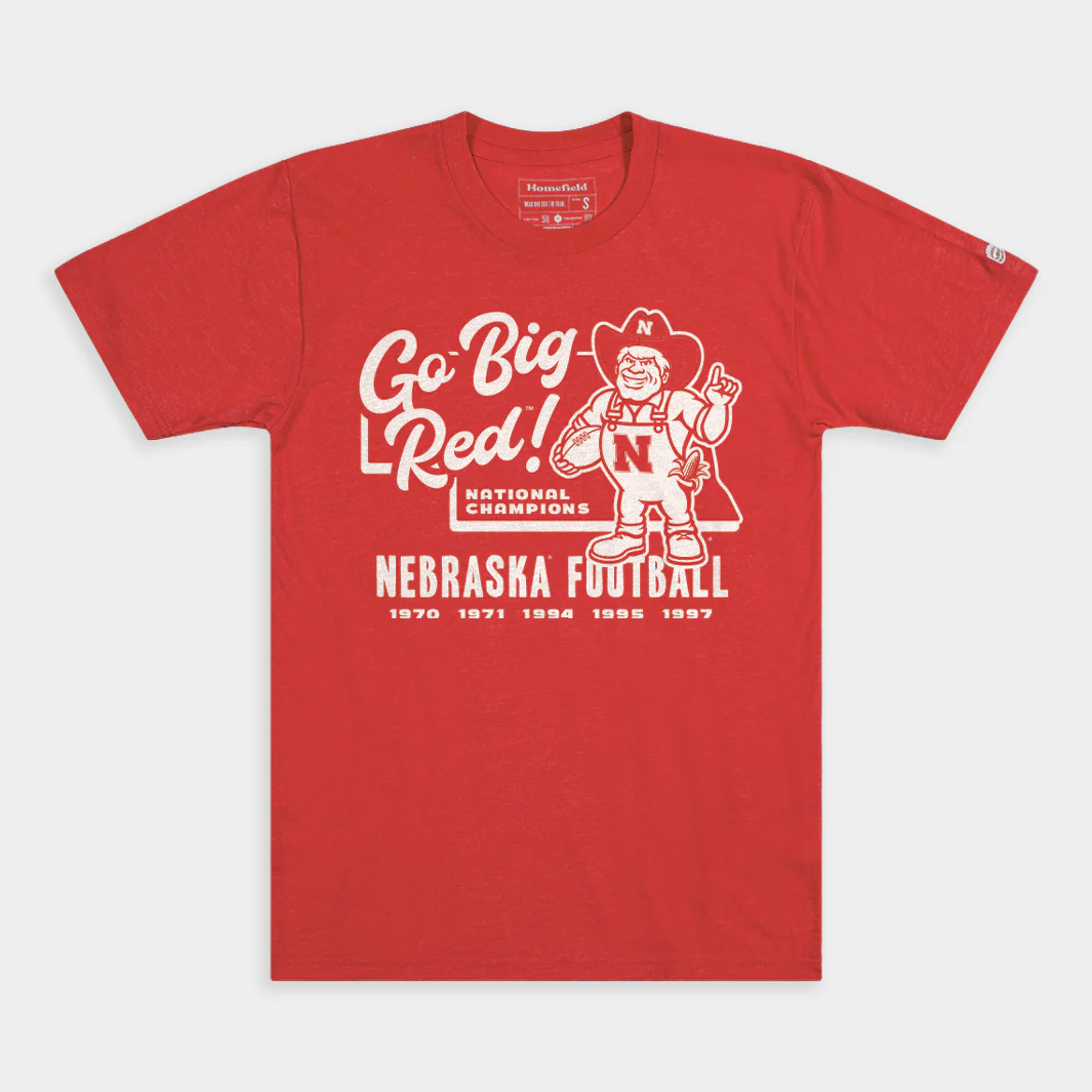 Nebraska Football Five-Time National Champs Tee