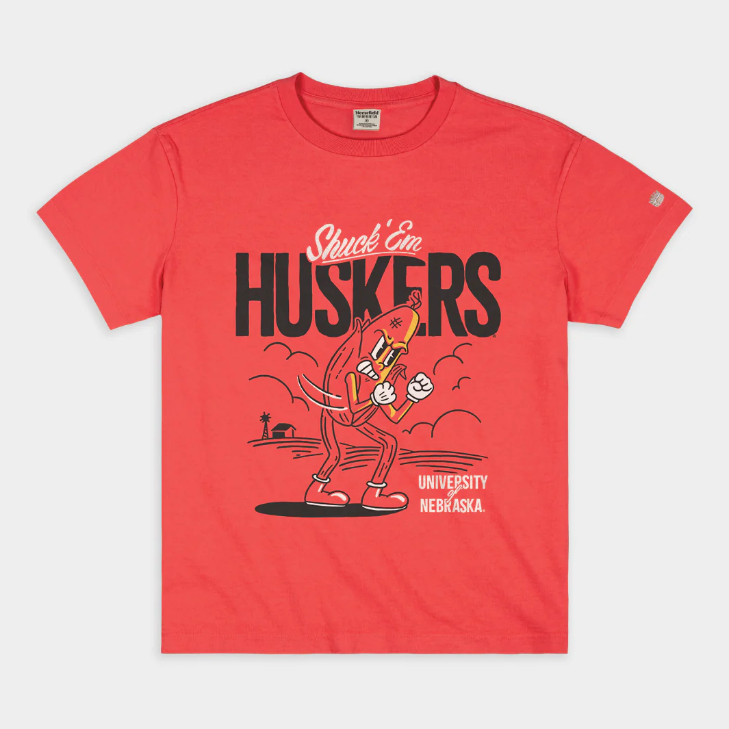 Nebraska "Shuck 'Em Huskers" Vintage Heavyweight Tee