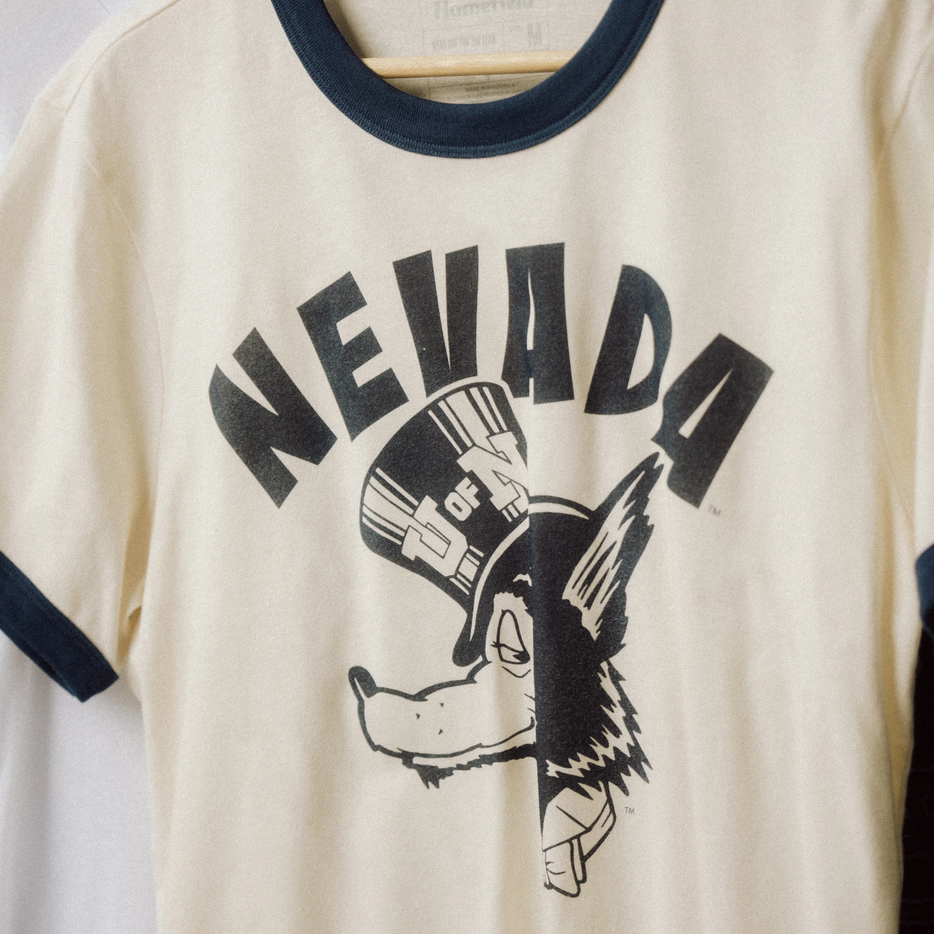 Nevada Vintage Top Hat Wolf Ringer Tee - Image 2