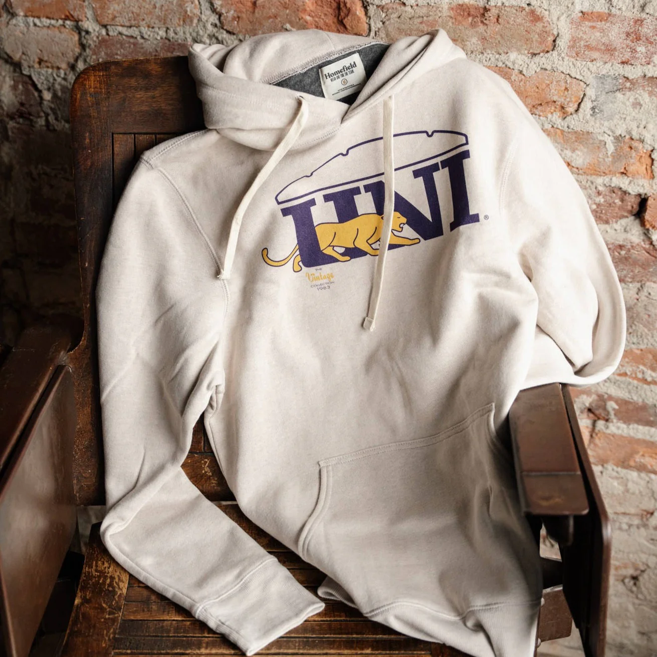 Northern Iowa Walking Panther Logo Hoodie - Image 2