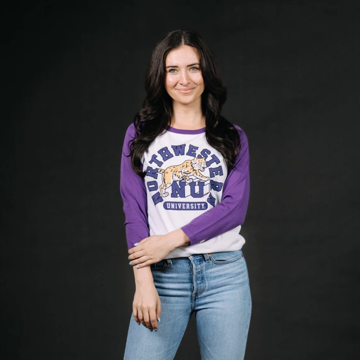 Northwestern Wildcats Baseball Tee - Image 2