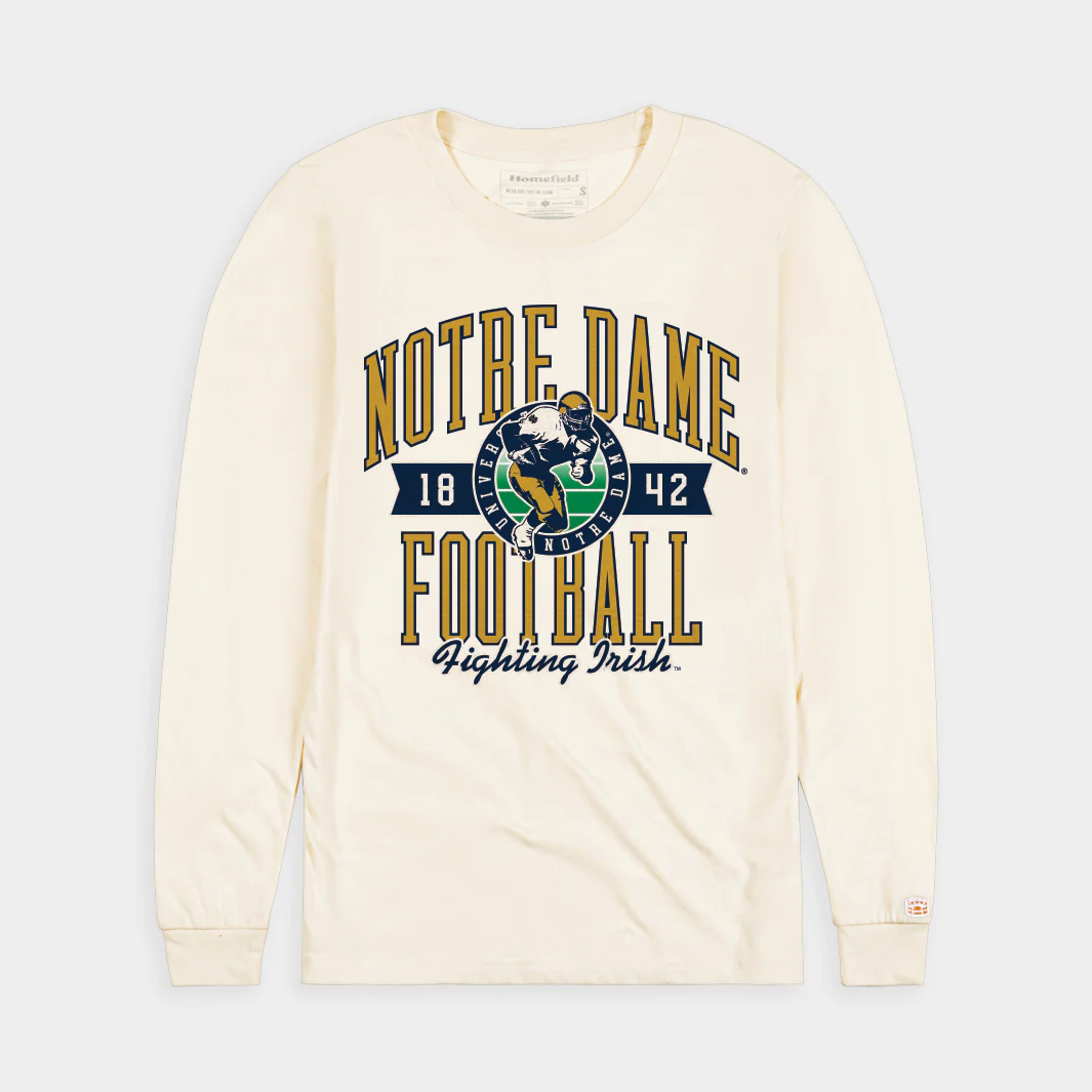 Notre Dame Fighting Irish Football Retro Long Sleeve