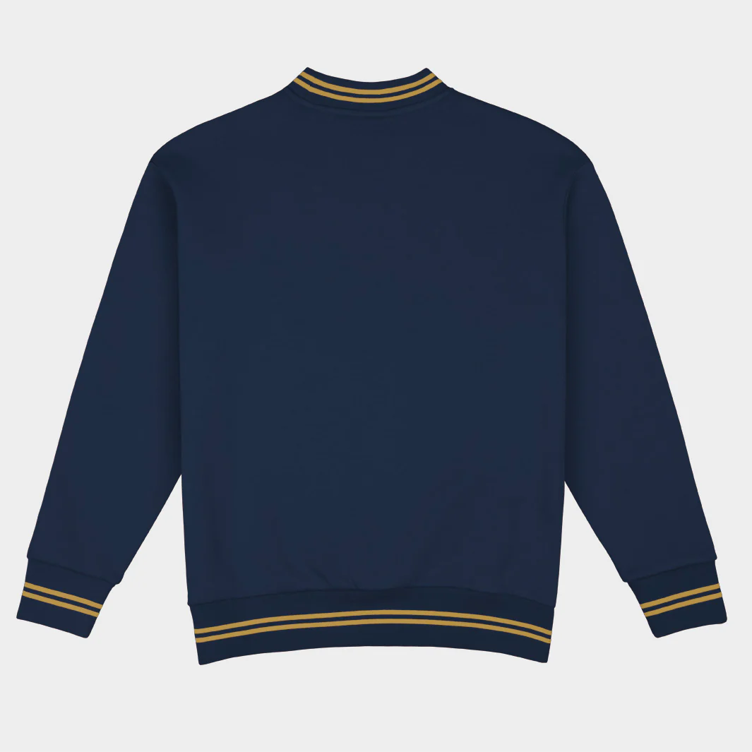 Notre Dame Football Embroidered Tri-Stripe Crewneck - Image 2