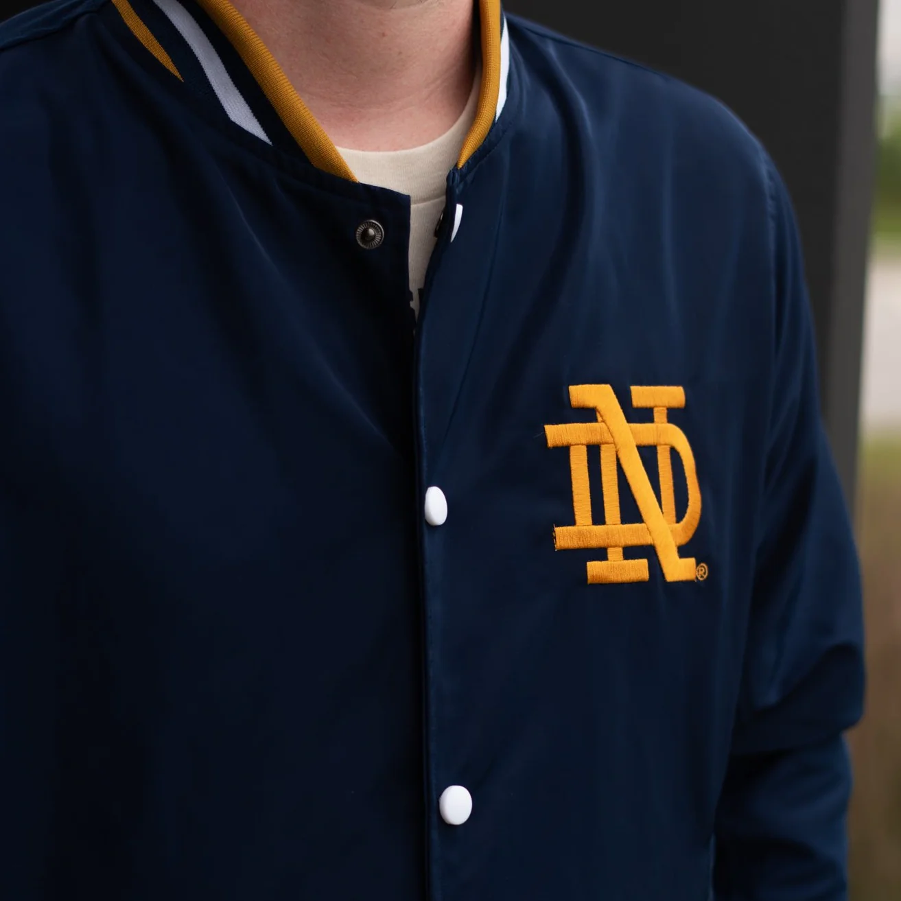 Notre Dame Vintage Monogram Bomber Jacket - Image 3