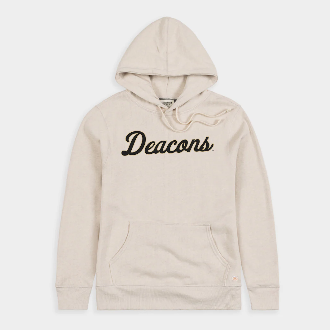 Oatmeal "Deacons" Baseball Script Hoodie