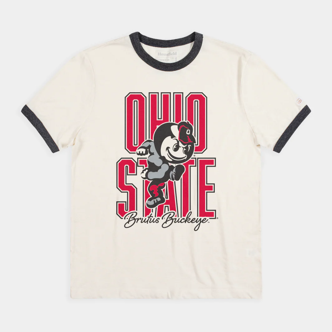 Ohio State Brutus Buckeye Ringer Tee