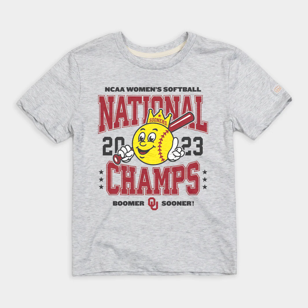 Oklahoma 2023 Softball WCWS Champions Youth Tee