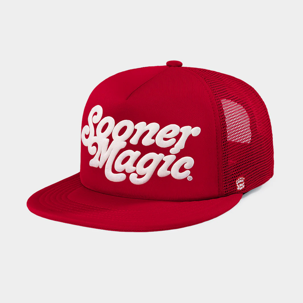 Oklahoma "Sooner Magic" Puff Ink Trucker Hat