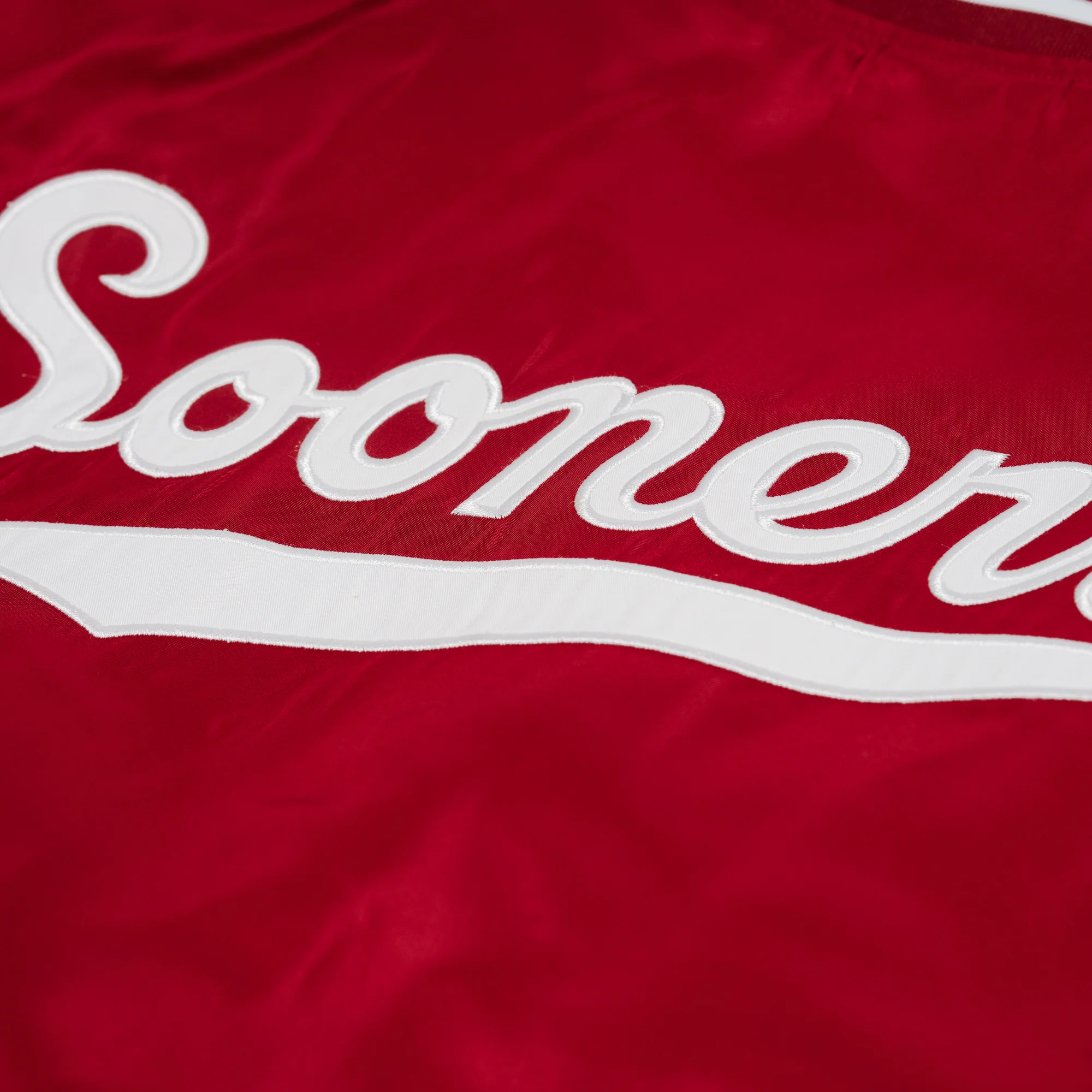 Oklahoma Sooners Vintage Script Bomber Jacket - Image 3