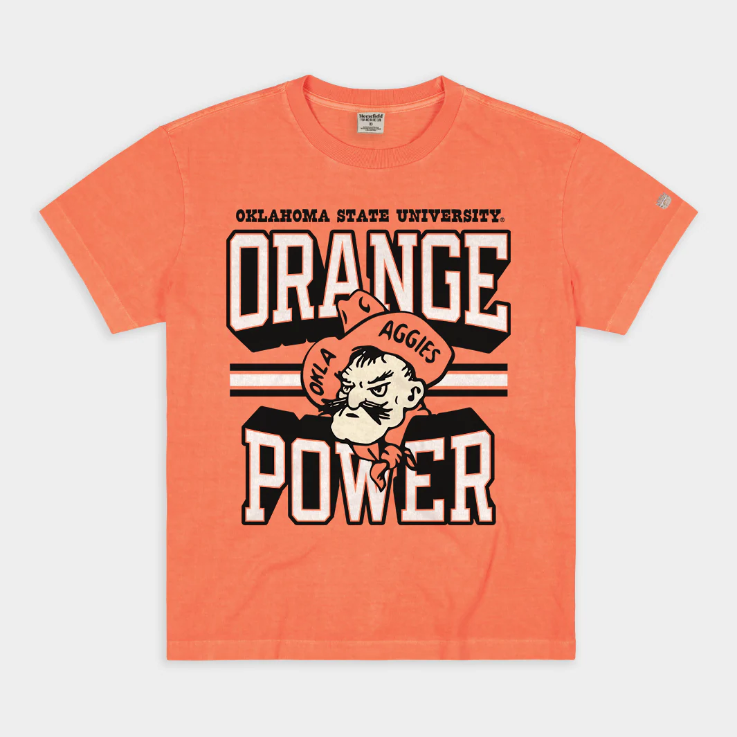 Oklahoma State Cowboys Orange Power Heavyweight Tee