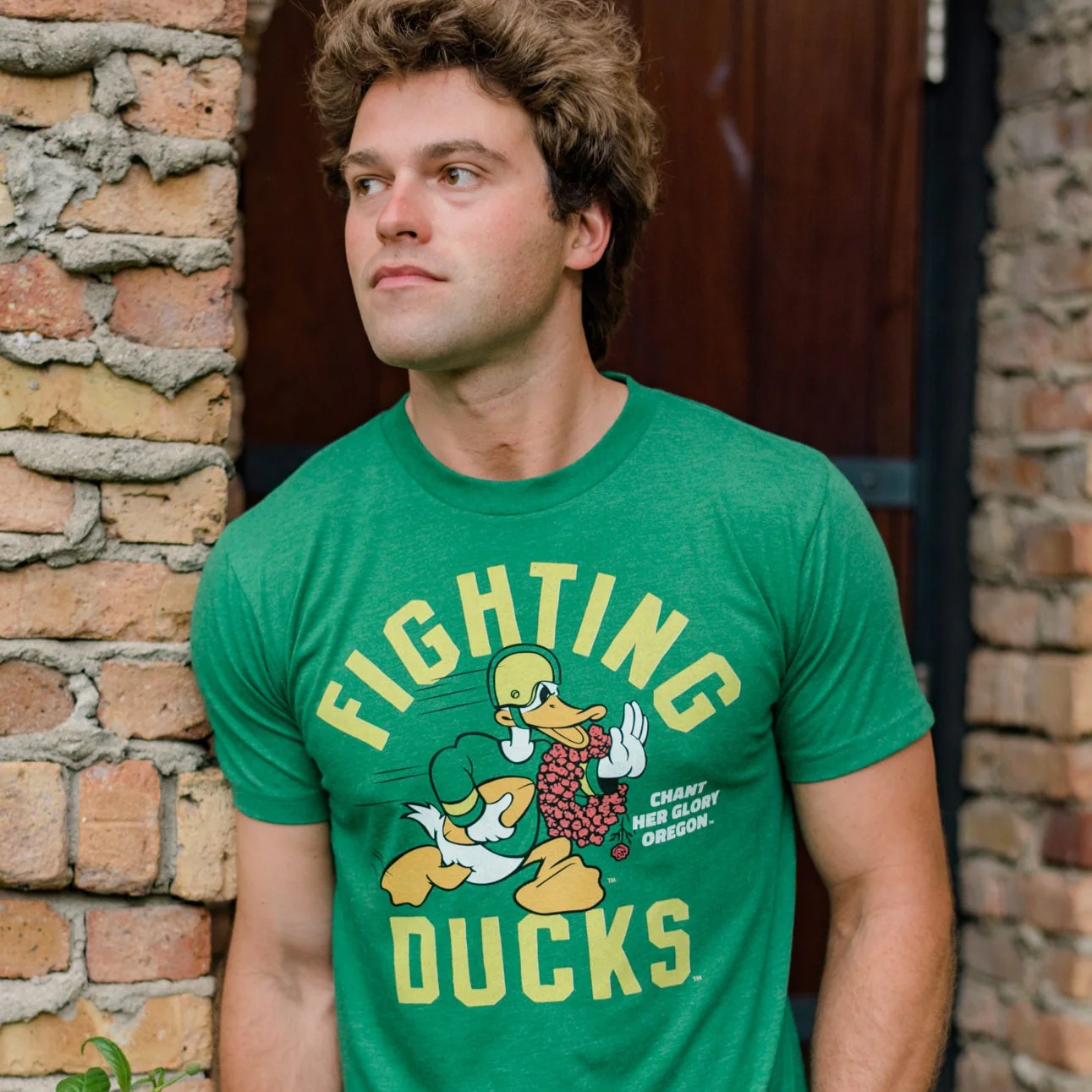 Oregon Football Vintage Fighting Ducks Tee - Image 2