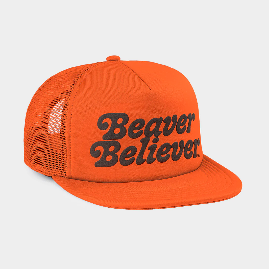 Oregon State "Beaver Believer" Puff Ink Trucker Hat - Image 2