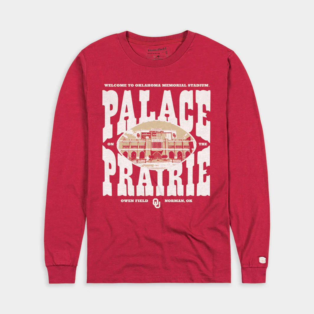OU Football "Palace on the Prairie" Stadium Long Sleeve