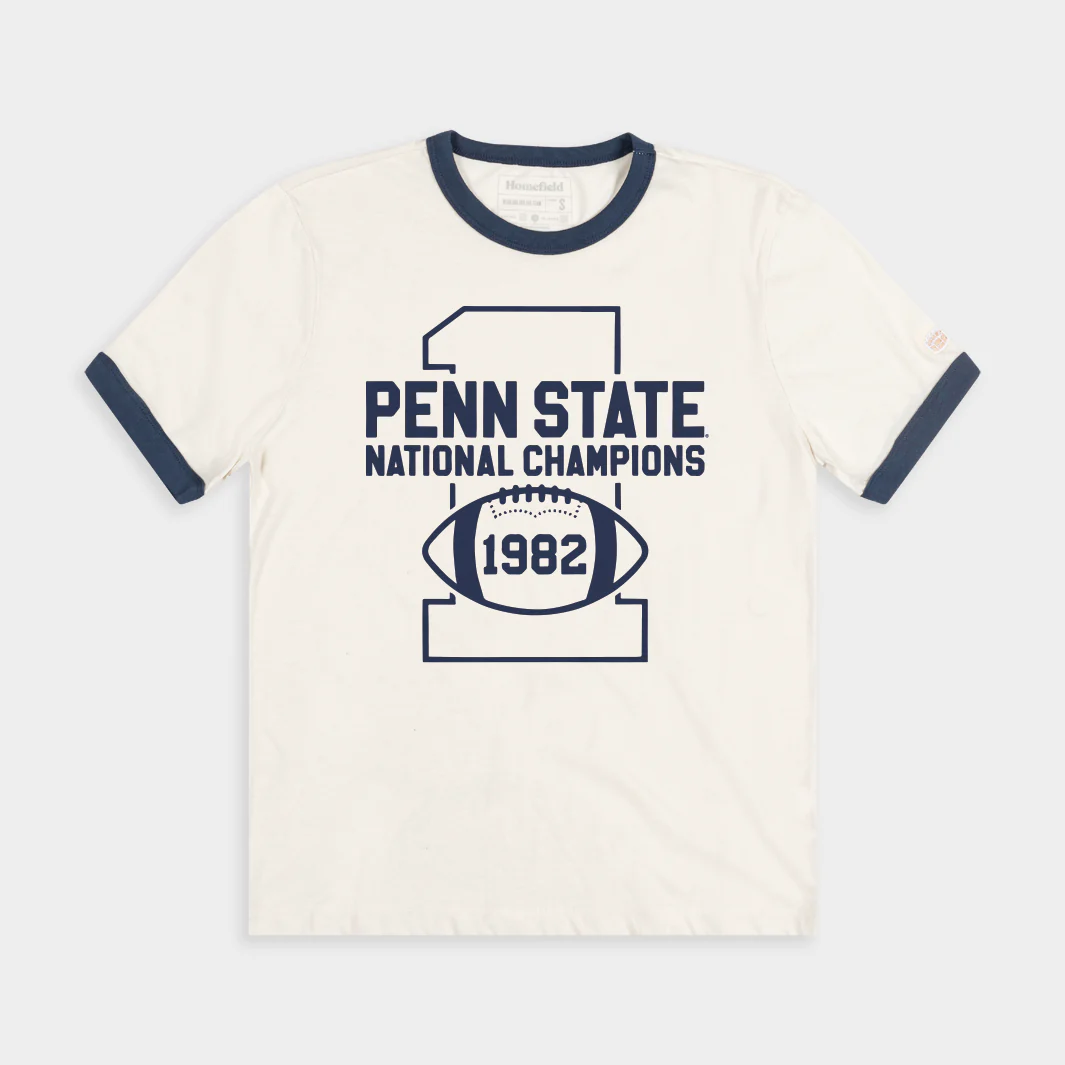 Penn State Football 1982 National Champions Ringer Tee