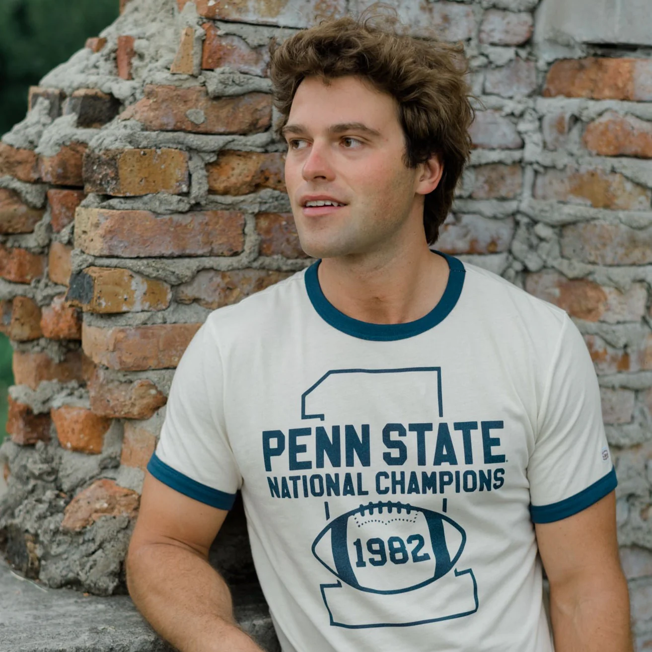 Penn State Football 1982 National Champions Ringer Tee - Image 2