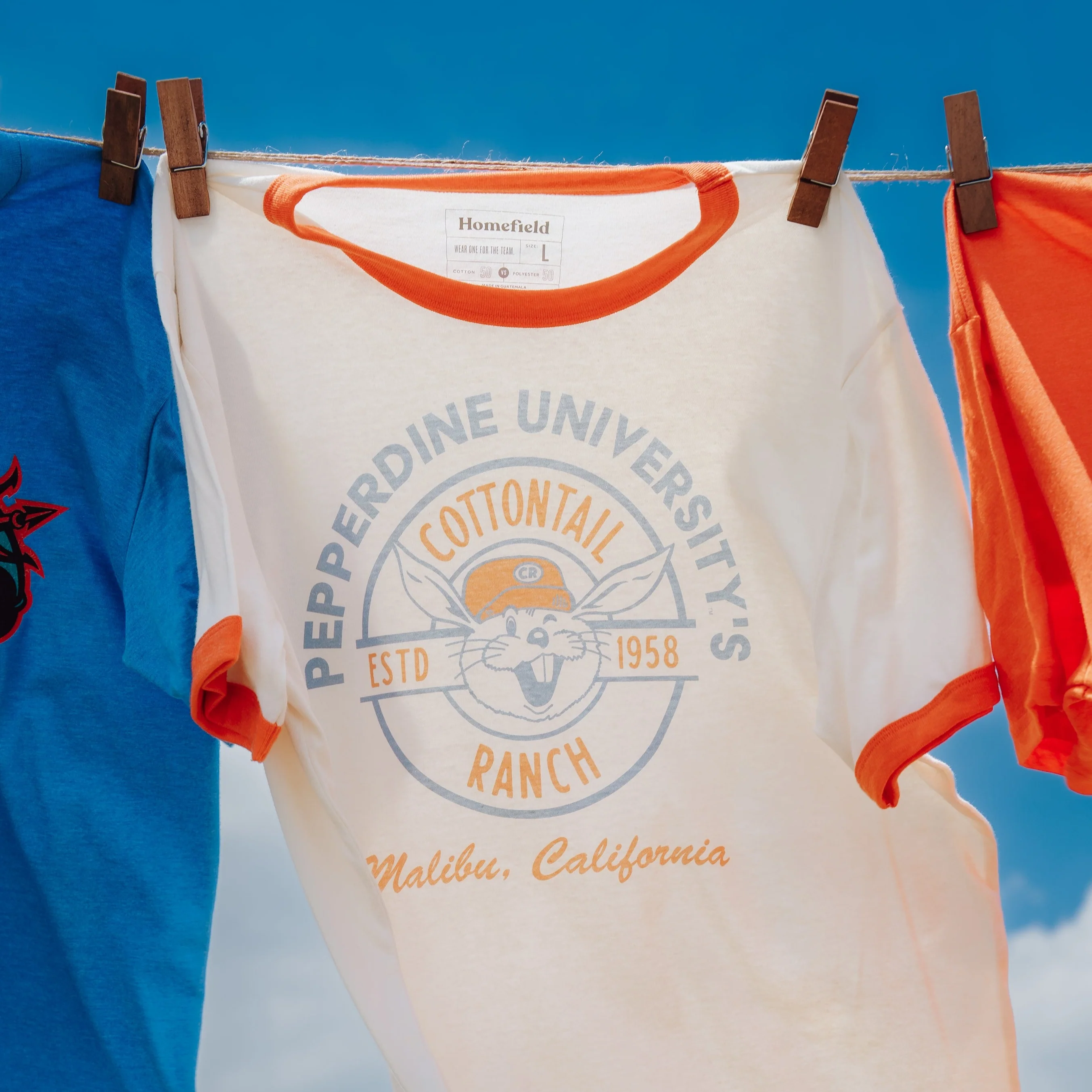 Pepperdine 1958 Retro Cottontail Ranch Ringer Tee - Image 2