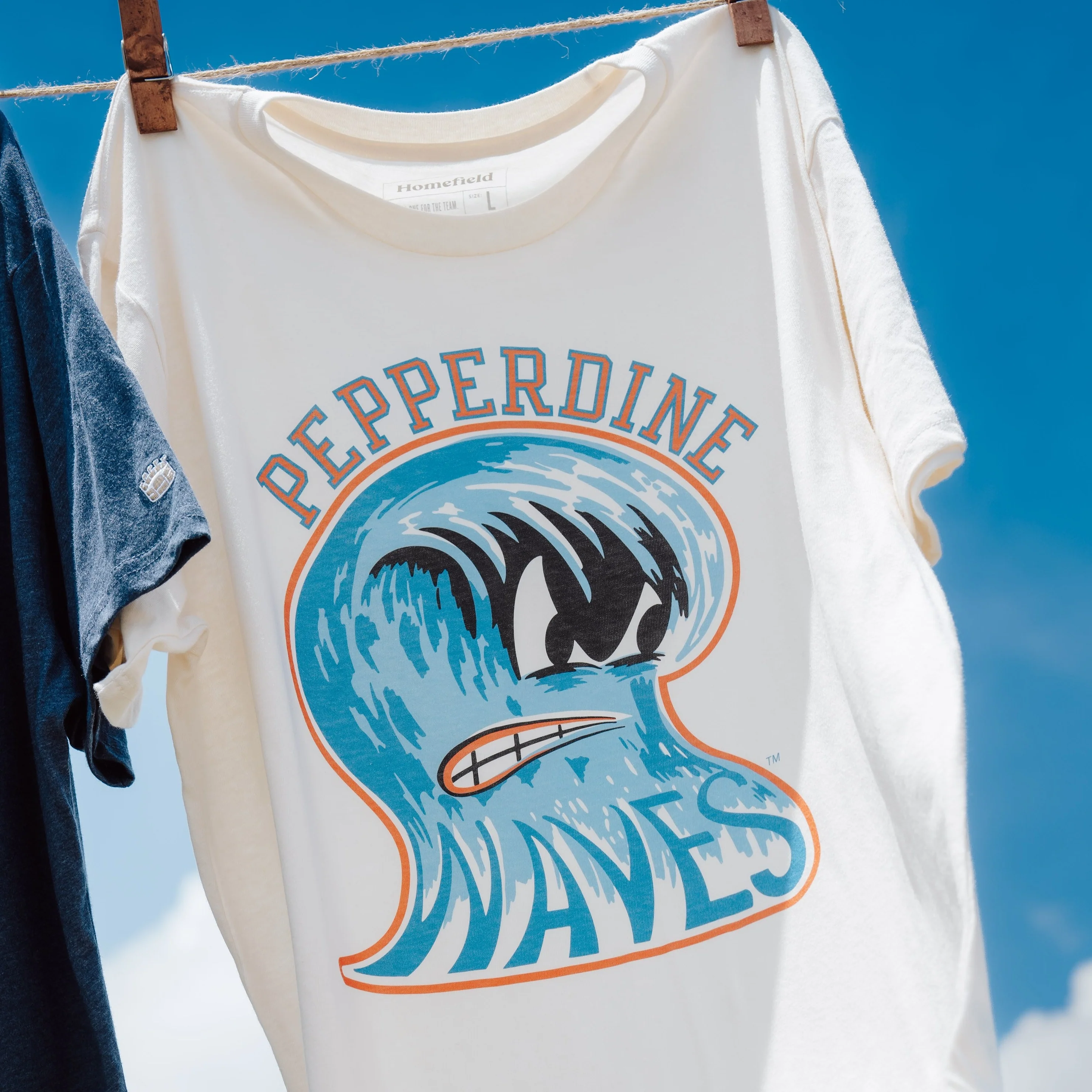 Pepperdine Waves Vintage Angry Wave Tee - Image 2