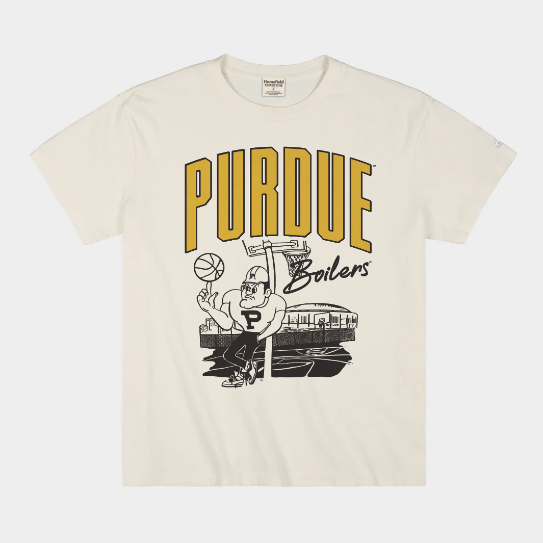 Purdue Basketball 1980s Courtside Heavyweight Tee