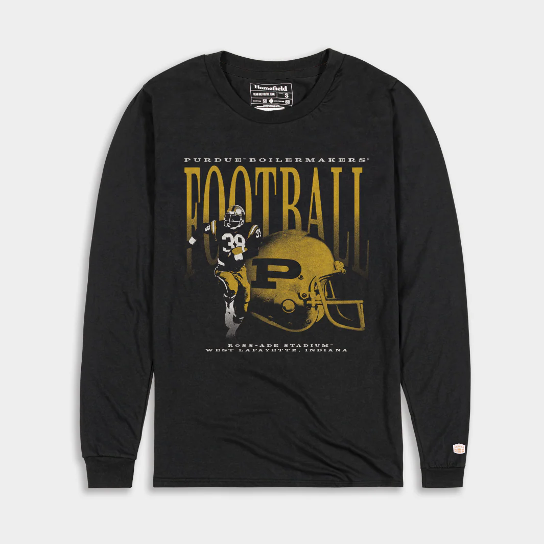 Purdue Football Retro Helmet Long Sleeve