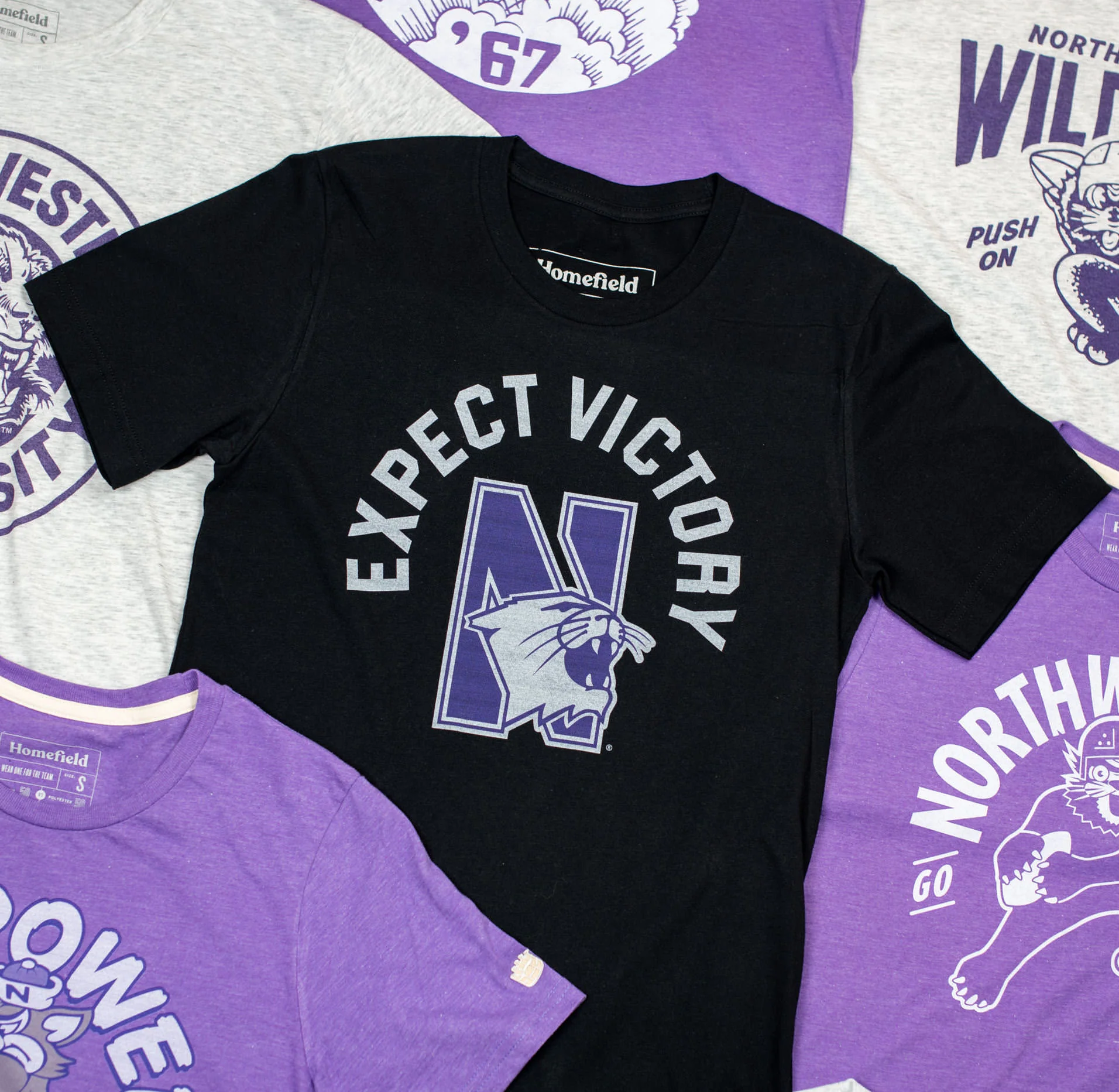 Retro 1995 Northwestern “Expect Victory” Football Tee - Image 2