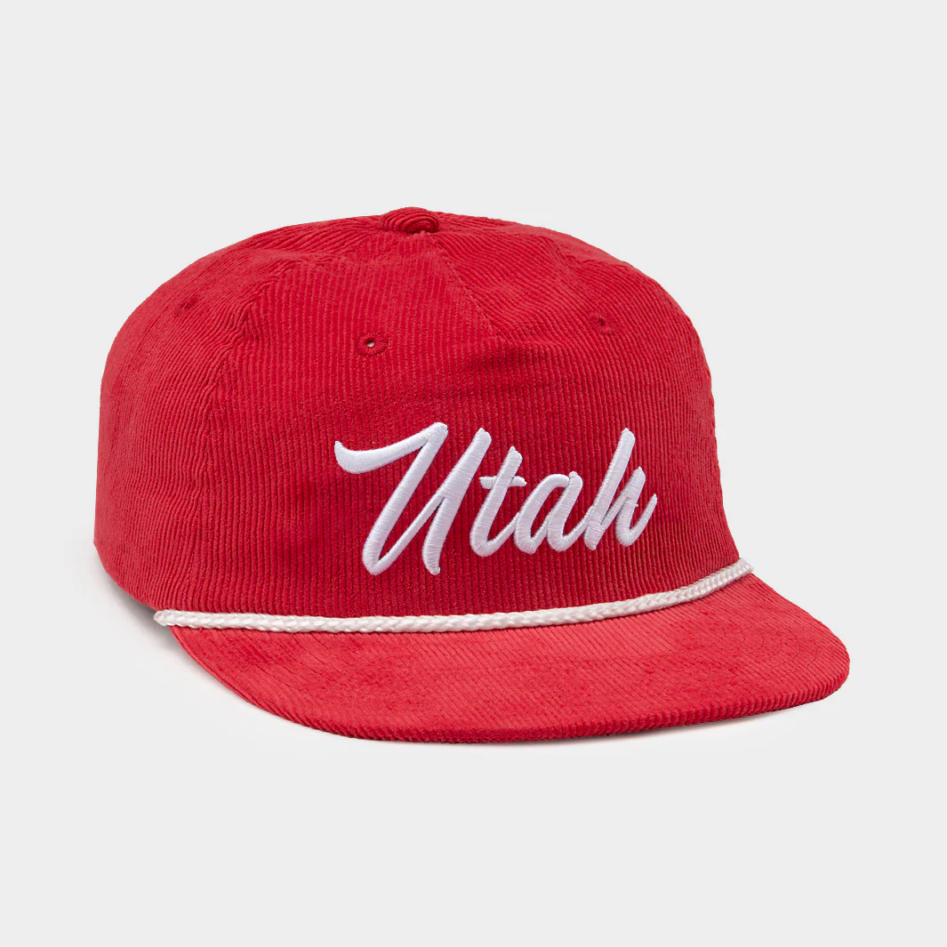 Retro-Inspired Utah Script Corduroy Hat - Image 2