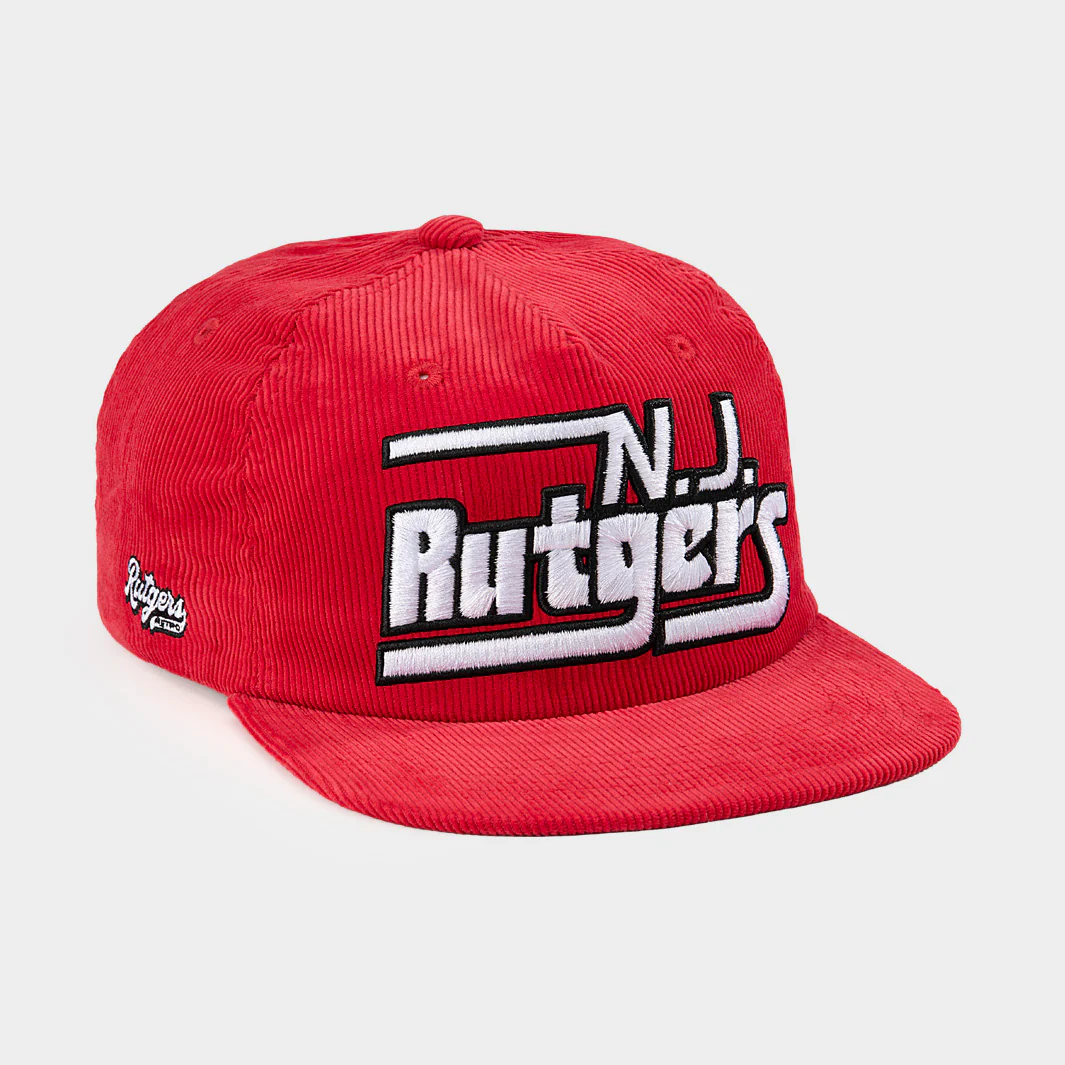 Rutgers Retro New Jersey Wordmark Corduroy Hat - Image 2