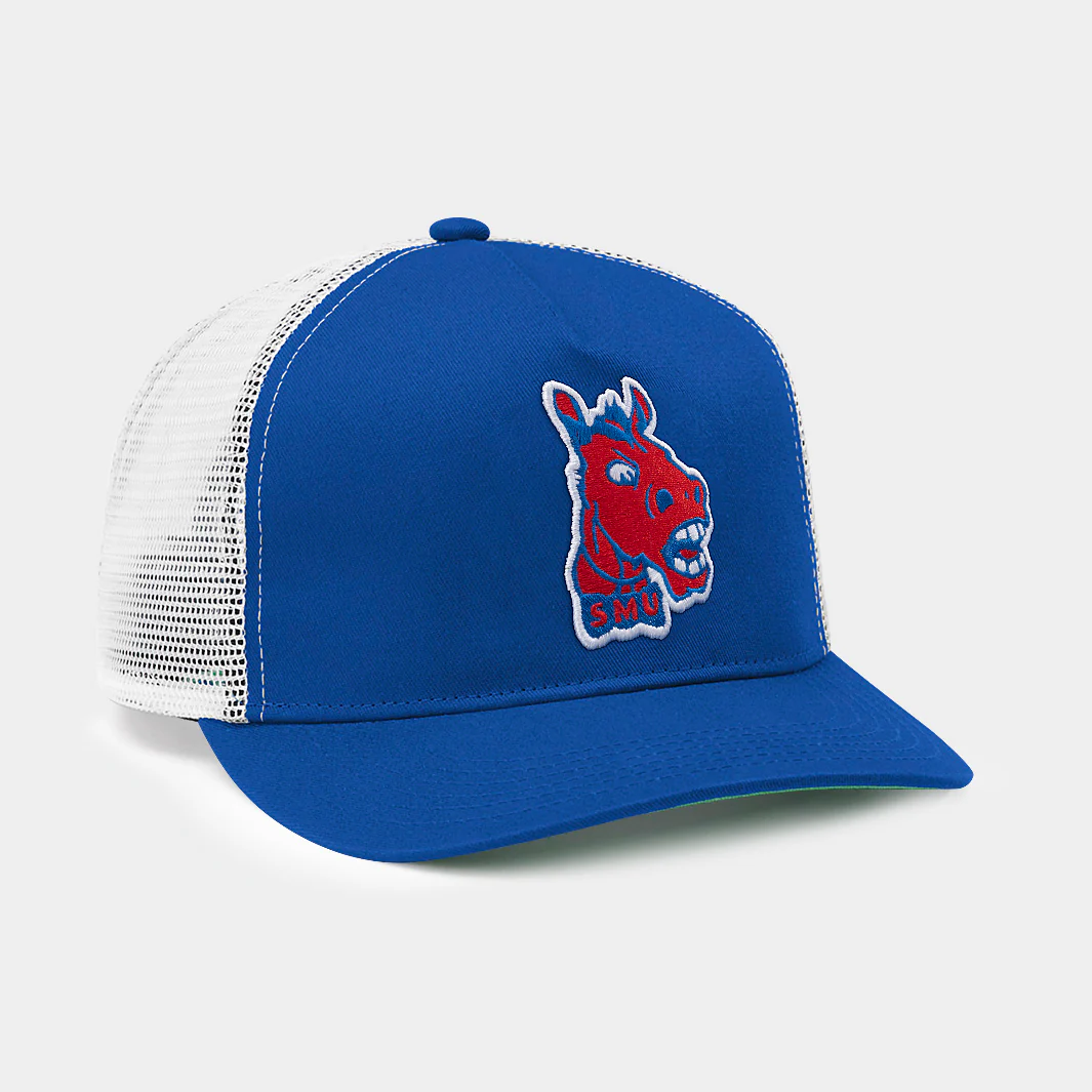 SMU Mustangs Retro Logo Trucker Hat - Image 2
