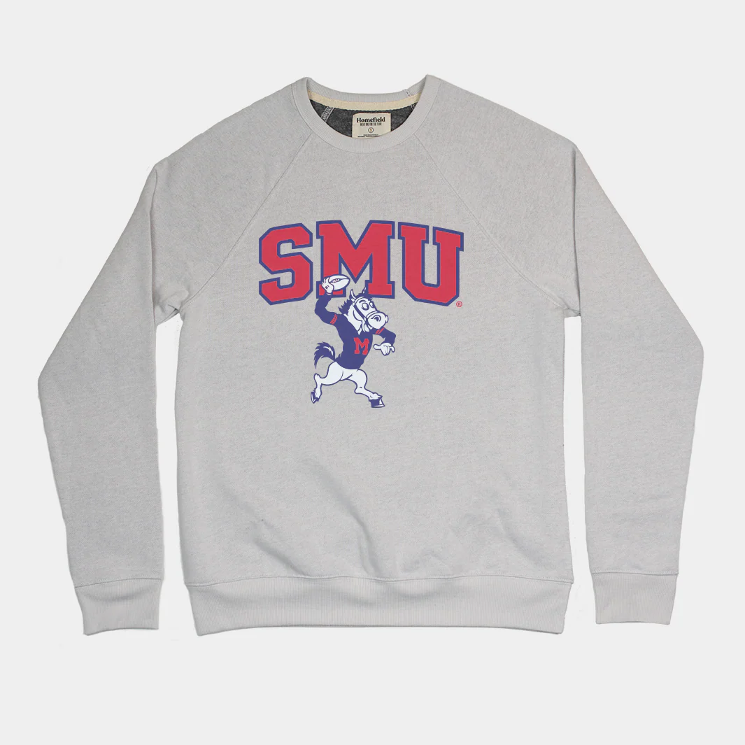 SMU Football Mustangs Crewneck