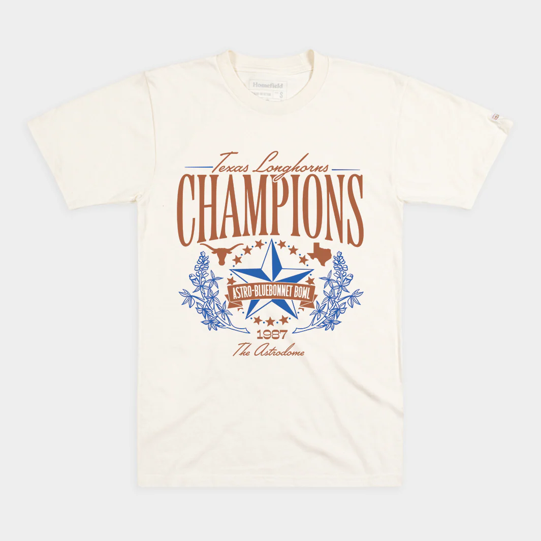 Texas 1987 Astro-Bluebonnet Bowl Champs Tee
