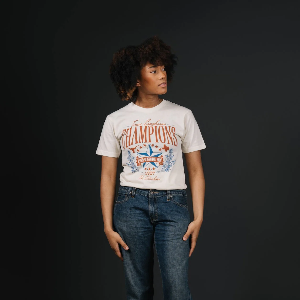 Texas 1987 Astro-Bluebonnet Bowl Champs Tee - Image 2