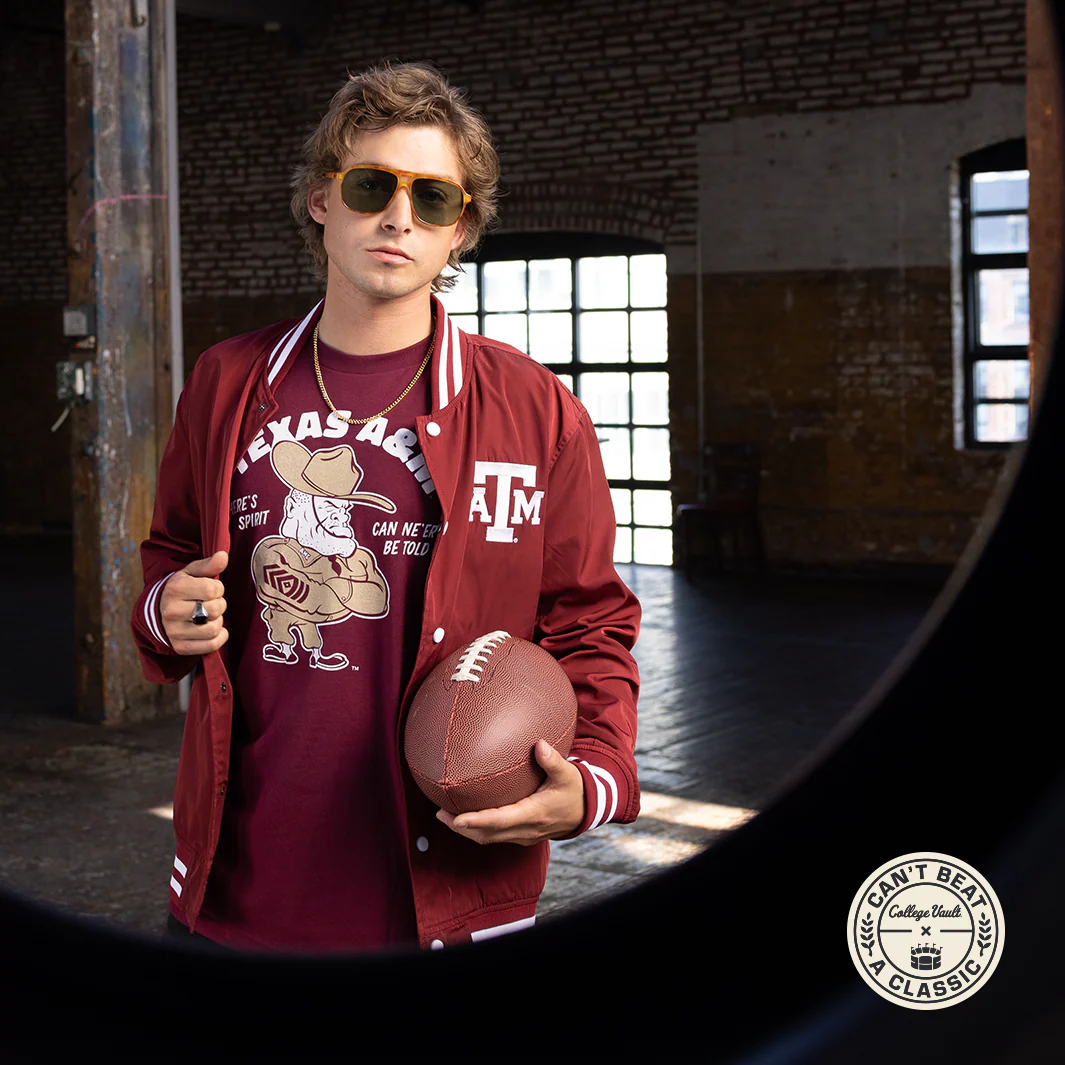 Texas A&M Aggies Vintage Script Bomber Jacket - Image 3