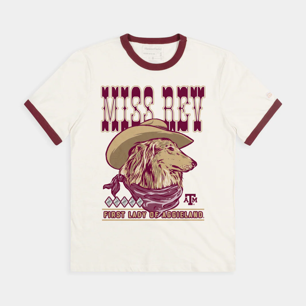 Texas A&M Cowgirl Miss Rev Ringer Tee