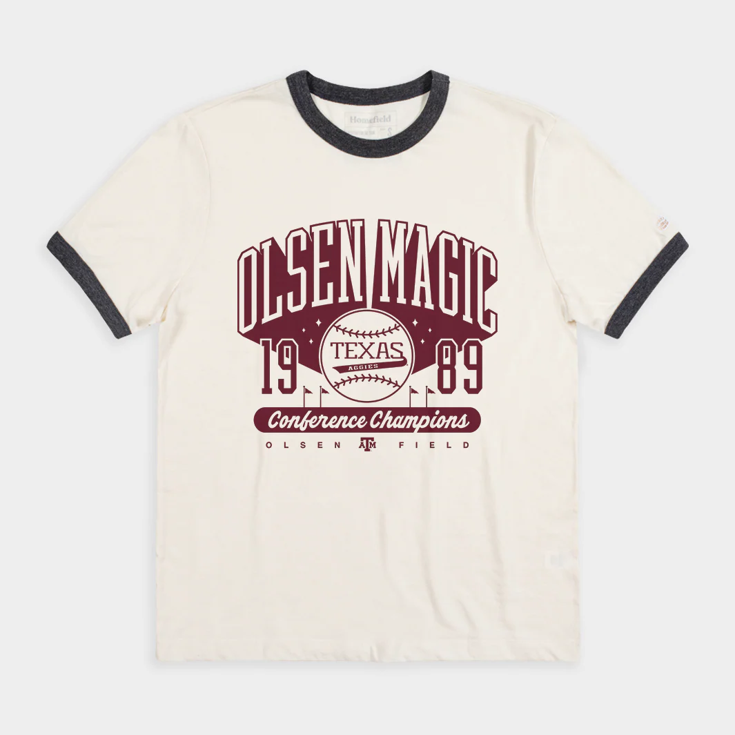Texas A&M "Olsen Magic" Baseball 1989 Champs Ringer Tee