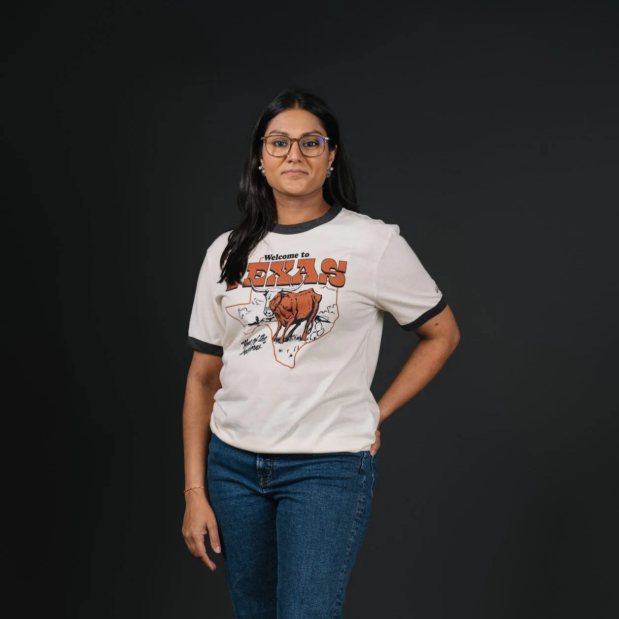 Texas "Home of the Longhorns" Ringer Tee - Image 2