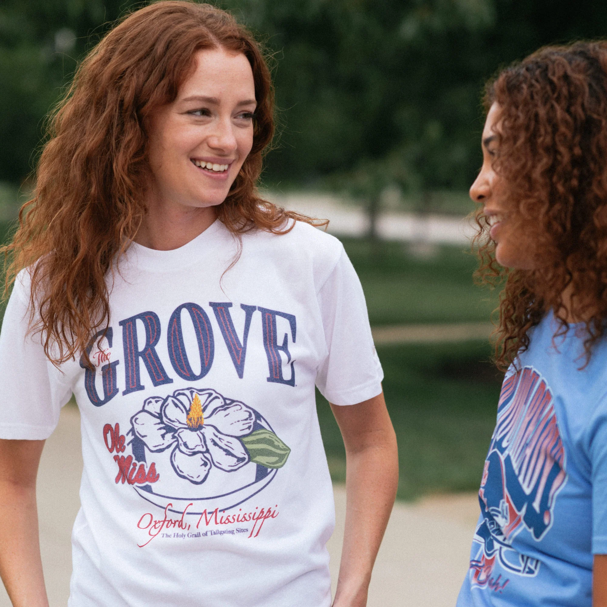 The Grove at Ole Miss Retro Football Tee - Image 2