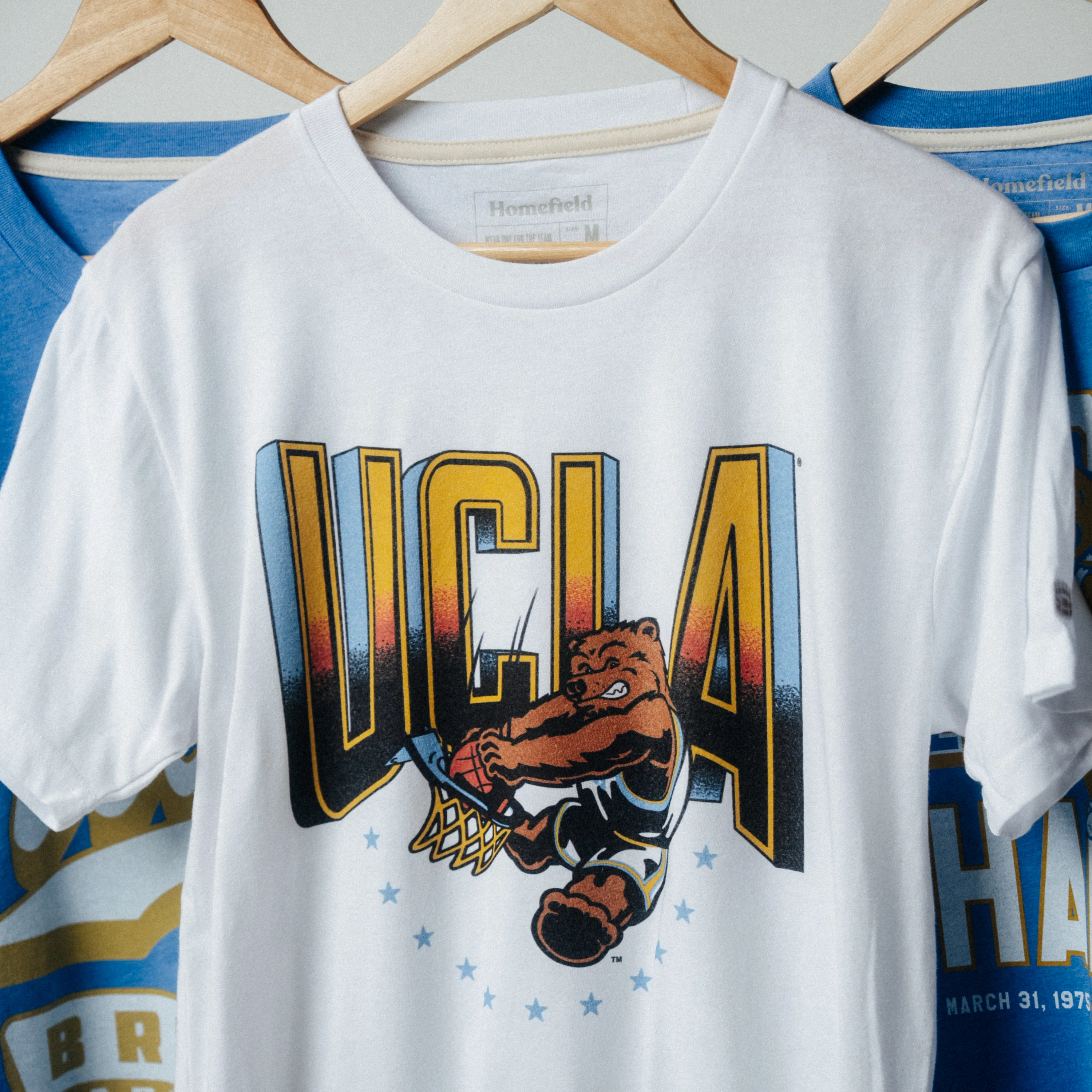 UCLA 1990s Retro Dunking Joe Bruin Basketball Tee - Image 2