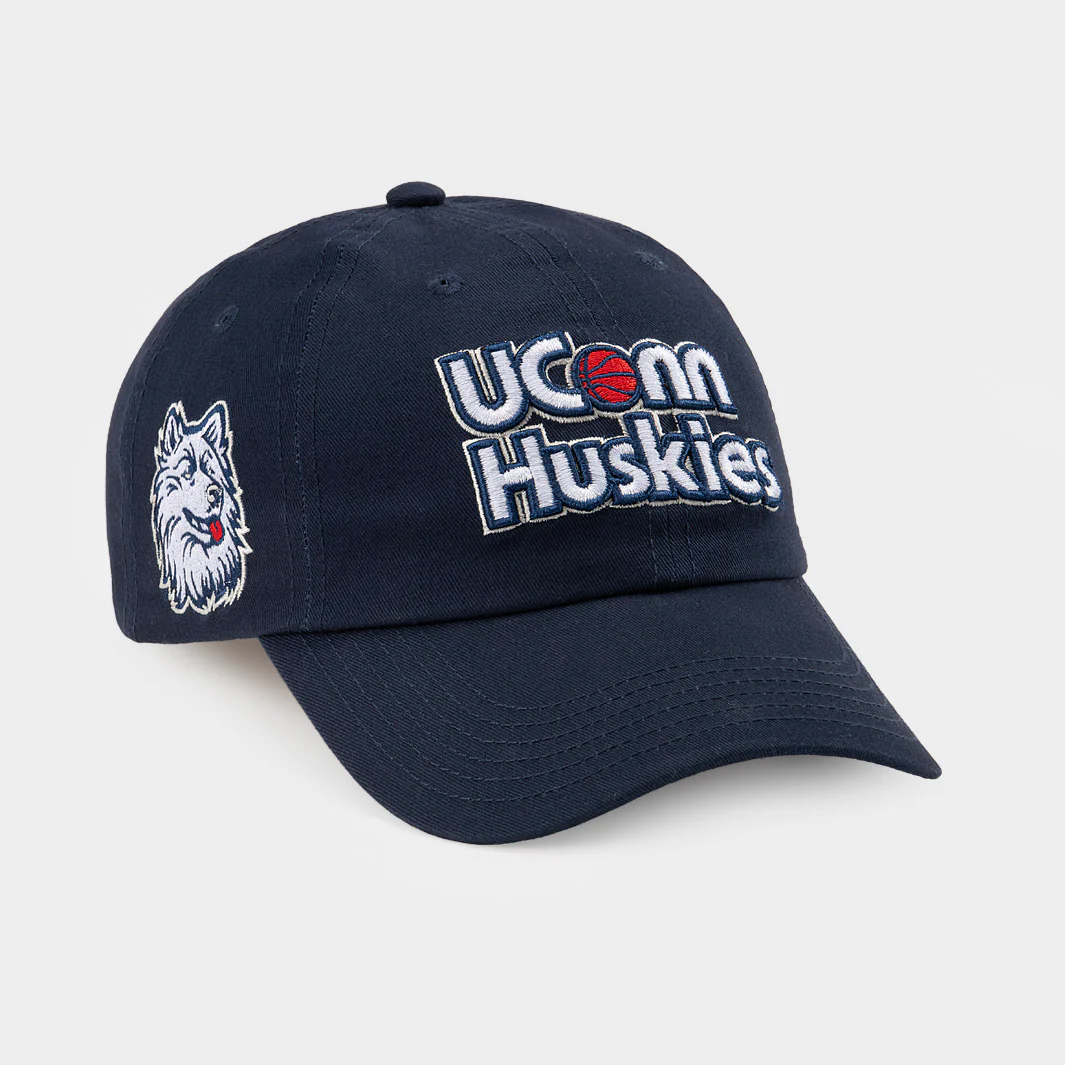 UConn Huskies Basketball Retro Wordmark Dad Hat - Image 2