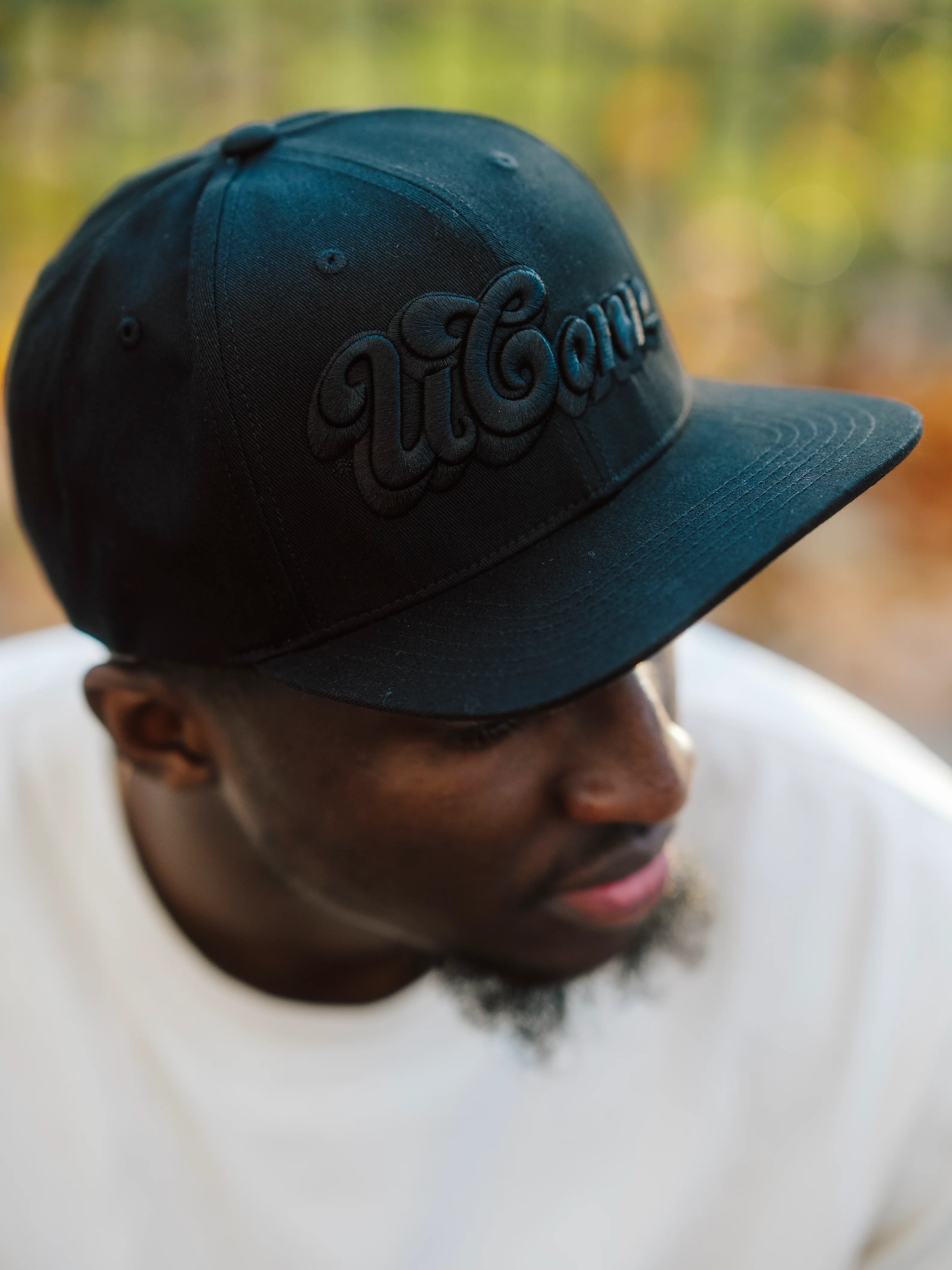 UConn Huskies Logo Blackout Snapback Hat - Image 4