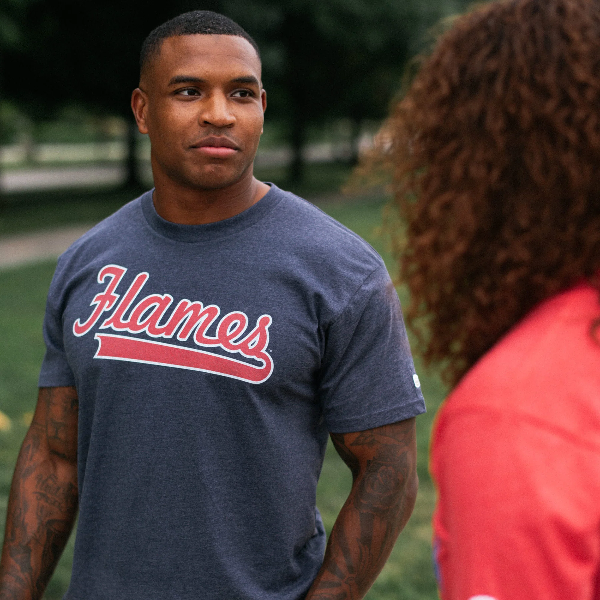 UIC Flames Script Tee - Image 2