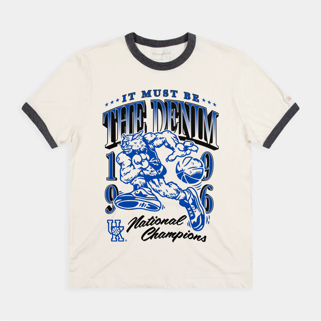 UK Basketball 1996 "It Must Be The Denim" Champs Ringer Tee