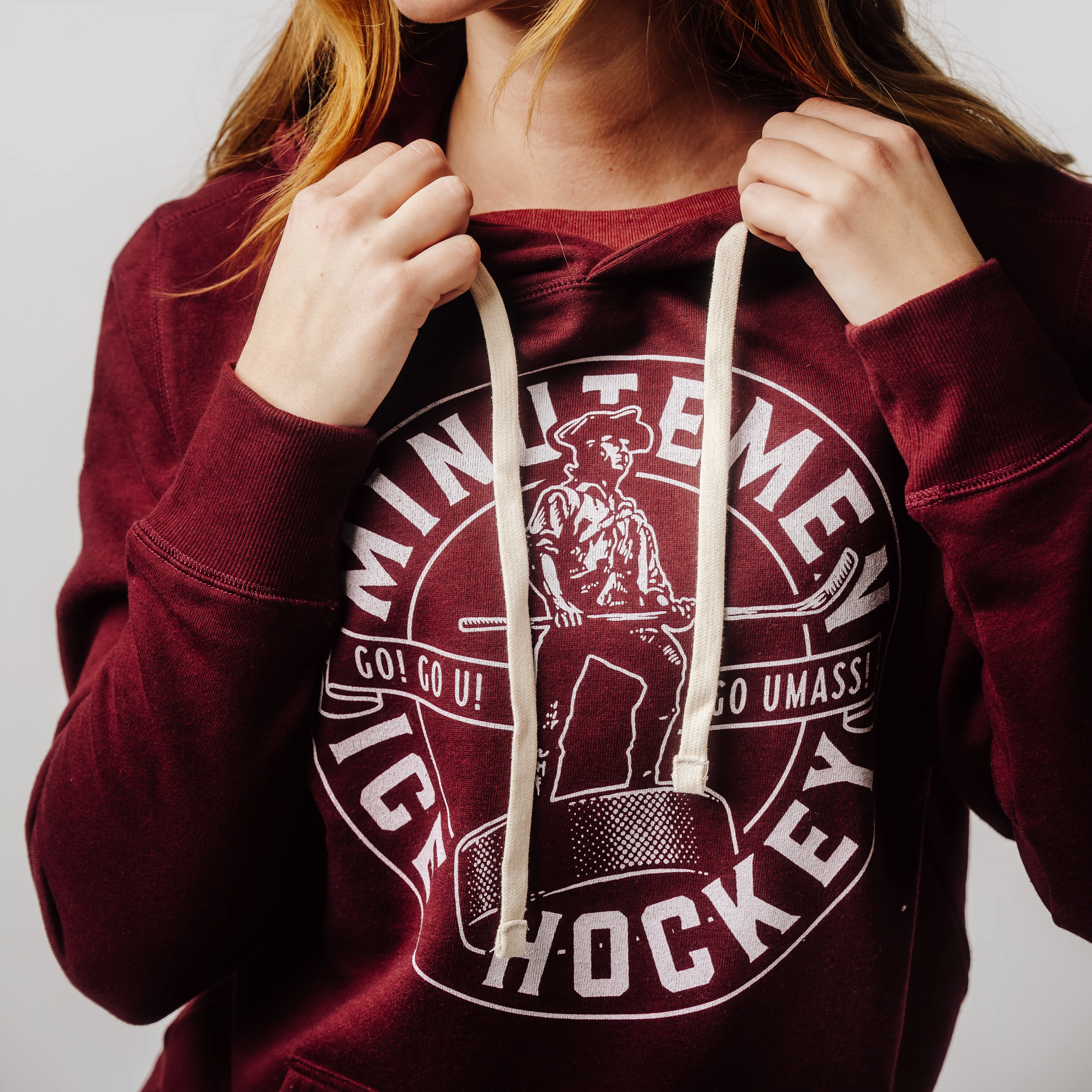 UMass Minutemen Ice Hockey Retro Hoodie - Image 2