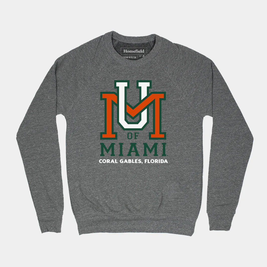 University of Miami Vintage Monogram Crewneck