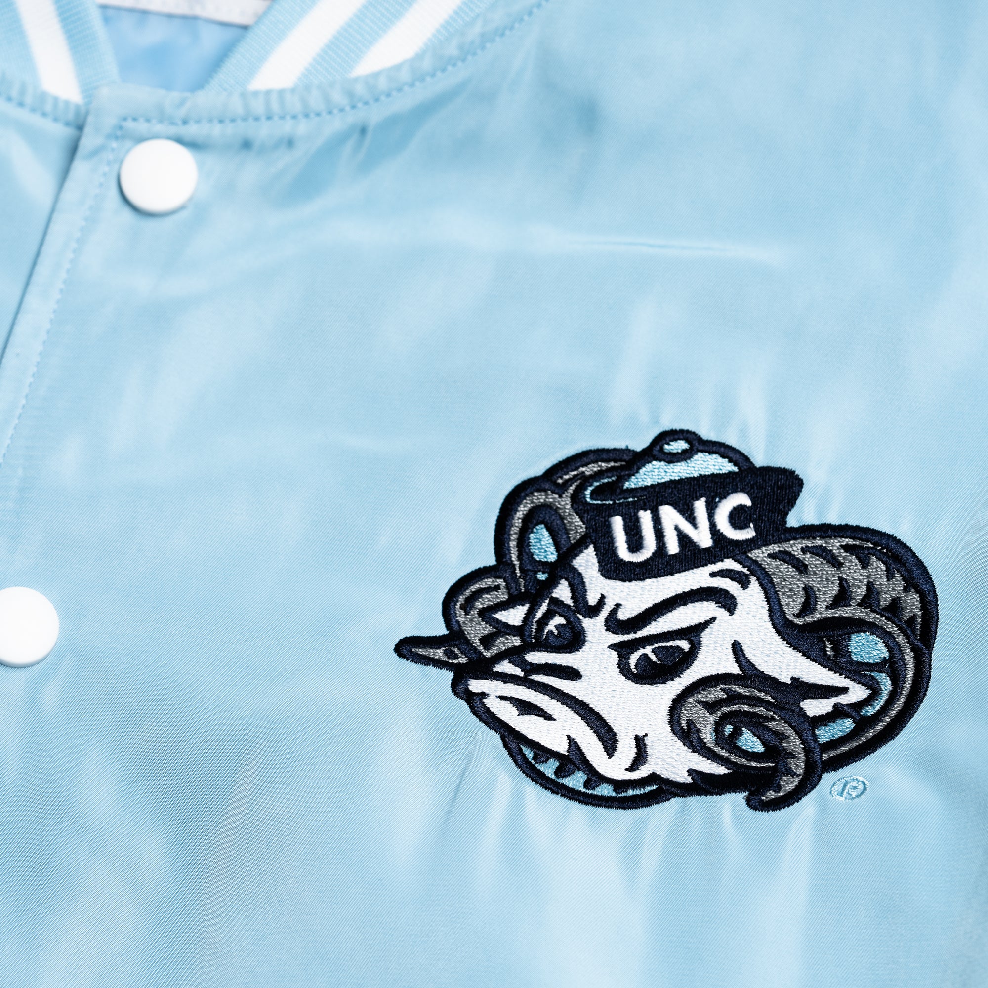 UNC Tar Heels Vintage Rameses Bomber Jacket - Image 5